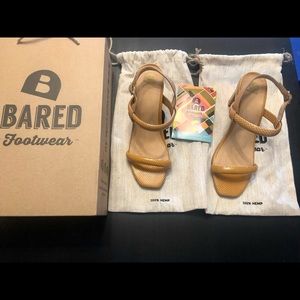 Bared Footwear Todies Size 7.5 Tan Leather
